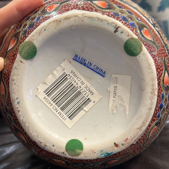 Chinese Gold Gild Cloisonne 11" Decorative Vase - Picture 4 of 4